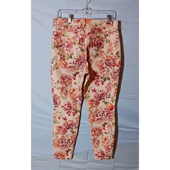Bandolino Lisbeth Skinny Jeans Multicolor Floral Curvy Ankle Size 8 - Picture 2 of 10